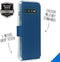 Accezz Hoesje Geschikt voor Samsung Galaxy S10 Hoesje Met Pasjeshouder - Accezz Xtreme Wallet Bookcase - Donkerblauw