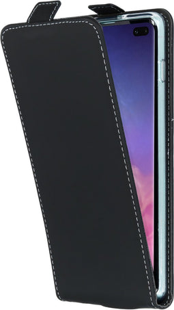 Accezz Hoesje Geschikt voor Samsung Galaxy S10 Plus Hoesje Met Pasjeshouder - Accezz Flipcase - Zwart