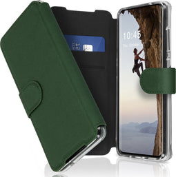 Accezz Hoesje Geschikt voor Samsung Galaxy S20 Hoesje Met Pasjeshouder - Accezz Xtreme Wallet Bookcase - Donkergroen