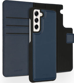 Accezz Hoesje Geschikt voor Samsung Galaxy S21 FE Hoesje Met Pasjeshouder - Accezz Premium Leather 2 in 1 Wallet Bookcase - Donkerblauw