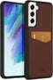 Accezz Hoesje Geschikt voor Samsung Galaxy S21 FE Hoesje Met Pasjeshouder - Accezz Premium Leather Card Slot Backcover - Bruin