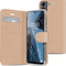 Accezz Hoesje Geschikt voor Samsung Galaxy S21 FE Hoesje Met Pasjeshouder - Accezz Wallet Softcase Bookcase - goud
