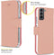 Accezz Hoesje Geschikt voor Samsung Galaxy S21 FE Hoesje Met Pasjeshouder - Accezz Wallet Softcase Bookcase - Rosé Goud