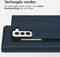 Accezz Hoesje Geschikt voor Samsung Galaxy S21 FE Hoesje Met Pasjeshouder - Accezz Premium Leather Slim Bookcase - Donkerblauw