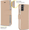 Accezz Hoesje Geschikt voor Samsung Galaxy S21 FE Hoesje Met Pasjeshouder - Accezz Wallet Softcase Bookcase - goud