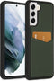 Accezz Hoesje Geschikt voor Samsung Galaxy S21 Hoesje Met Pasjeshouder - Accezz Premium Leather Card Slot Backcover - Groen