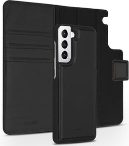 Accezz Hoesje Geschikt voor Samsung Galaxy S21 Hoesje Met Pasjeshouder - Accezz Premium Leather 2 in 1 Wallet Bookcase - Zwart