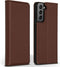 Accezz Hoesje Geschikt voor Samsung Galaxy S21 Hoesje Met Pasjeshouder - Accezz Premium Leather Slim Bookcase - Bruin