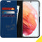 Accezz Hoesje Geschikt voor Samsung Galaxy S21 Hoesje Met Pasjeshouder - Accezz Wallet Softcase Bookcase - Donkerblauw