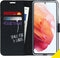 Accezz Hoesje Geschikt voor Samsung Galaxy S21 Hoesje Met Pasjeshouder - Accezz Wallet Softcase Bookcase - Zwart