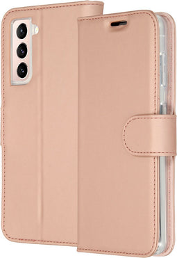 Accezz Hoesje Geschikt voor Samsung Galaxy S21 Plus Hoesje Met Pasjeshouder - Accezz Wallet Softcase Bookcase - Rosé Goud