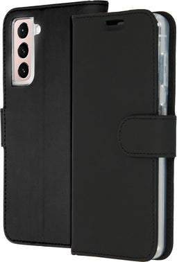 Accezz Hoesje Geschikt voor Samsung Galaxy S21 Plus Hoesje Met Pasjeshouder - Accezz Wallet Softcase Bookcase - Zwart