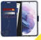Accezz Hoesje Geschikt voor Samsung Galaxy S21 Plus Hoesje Met Pasjeshouder - Accezz Wallet Softcase Bookcase - Donkerblauw