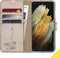 Accezz Hoesje Geschikt voor Samsung Galaxy S21 Ultra Hoesje Met Pasjeshouder - Accezz Wallet Softcase Bookcase - goud