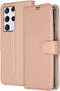 Accezz Hoesje Geschikt voor Samsung Galaxy S21 Ultra Hoesje Met Pasjeshouder - Accezz Wallet Softcase Bookcase - Rosé Goud