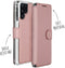 Accezz Hoesje Geschikt voor Samsung Galaxy S22 Ultra Hoesje Met Pasjeshouder - Accezz Xtreme Wallet Bookcase - Rosé Goud