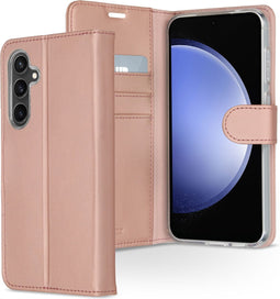 Accezz Hoesje Geschikt voor Samsung Galaxy S23 FE Hoesje Met Pasjeshouder - Accezz Wallet Softcase Bookcase - Rosé Goud