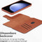 Accezz Hoesje Geschikt voor Samsung Galaxy S23 FE Hoesje Met Pasjeshouder - Accezz Leather Bookcase 2-in-1 Geschikt voor MagSafe - bruin