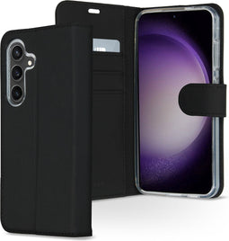 Accezz Hoesje Geschikt voor Samsung Galaxy S24 Hoesje Met Pasjeshouder - Accezz Wallet Softcase Bookcase - Zwart