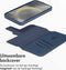 Accezz Hoesje Geschikt voor Samsung Galaxy S24 Hoesje Met Pasjeshouder - Accezz Leather Bookcase 2-in-1 Geschikt voor MagSafe - donkerblauw