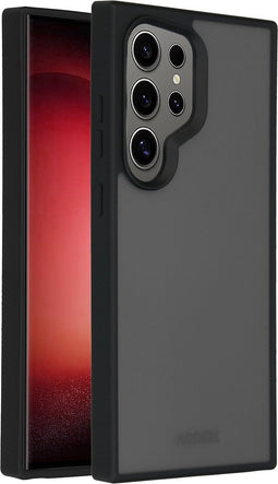 Accezz Hoesje Geschikt voor Samsung Galaxy S24 Ultra Hoesje - Accezz Rugged Frosted Backcover - Zwart