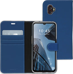 Accezz Hoesje Geschikt voor Samsung Galaxy Xcover 6 Pro Hoesje Met Pasjeshouder - Accezz Wallet Softcase Bookcase - Donkerblauw