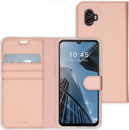 Accezz Hoesje Geschikt voor Samsung Galaxy Xcover 6 Pro Hoesje Met Pasjeshouder - Accezz Wallet Softcase Bookcase - Rosé Goud