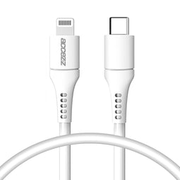 Accezz Kabel - Geschikt voor Lightning naar USB C Kabel - 0.2 meter - Snellader & Datasynchronisatie - Oplaadkabel geschikt voor iPhone 11/12/13/14 - Wit
