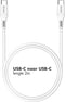 Accezz Kabel - USB C naar USB C Kabel - 2 meter - Snellader 60W - USB C Oplader Kabel - Wit