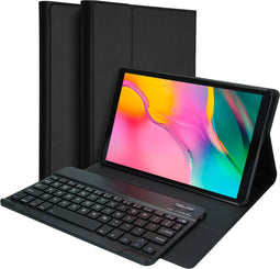Accezz QWERTY Bluetooth Keyboard Bookcase Geschikt voor de Samsung Galaxy Tab A 10.1 (2019) - Zwart