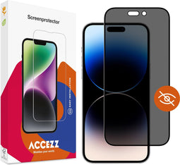 Accezz Screenprotector Geschikt voor iPhone 14 Pro - Accezz Gehard glas Privacy Screenprotector