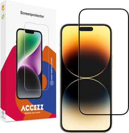 Accezz Screenprotector Geschikt voor iPhone 14 Pro Max / 15 Plus / 16 Plus - Accezz Gehard Glass Full Cover