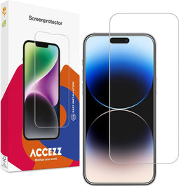Accezz Screenprotector Geschikt voor iPhone 15 / 15 Pro / 16 - Accezz Gehard Glas Screenprotector