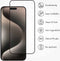 Accezz Screenprotector Geschikt voor iPhone 15 Pro - Accezz Gehard glas Full Cover screenprotector met bio applicator