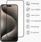 Accezz Screenprotector Geschikt voor iPhone 15 Pro - Accezz Triple Strong Full Cover Glass Screenprotector met bio applicator