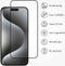 Accezz Screenprotector Geschikt voor iPhone 15 Pro Max - Accezz Triple Strong Full Cover Glass Screenprotector met bio applicator