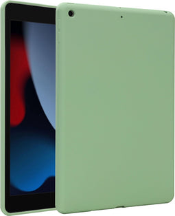 Accezz Tablet Hoes Geschikt voor iPad 8 10.2 (2020) 8e generatie / iPad 7 10.2 (2019) 7e generatie / iPad 9 10.2 (2021) 9e generatie - Accezz Liquid Silicone Backcover zonder penhouder - Lichtgroen /Lichtgroen