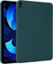 Accezz Tablet Hoes Geschikt voor iPad Air 4 (2020) /iPad Air 11 inch (2024) M2 / iPad Air 5 (2022) - Accezz Liquid Silicone Backcover met penhouder - Donkergroen /Donkergroen