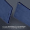 Accezz Tablet Hoes Geschikt voor iPad Air 4 (2020) /iPad Air 11 inch (2024) M2 / iPad Air 5 (2022) - Accezz Liquid Silicone Backcover met penhouder - Donkerblauw /Donkerblauw