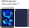 Accezz Tablet Hoes Geschikt voor iPad Air 4 (2020) /iPad Air 11 inch (2024) M2 / iPad Air 5 (2022) - Accezz Liquid Silicone Backcover met penhouder - Donkerblauw /Donkerblauw