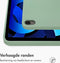 Accezz Tablet Hoes Geschikt voor iPad Air 4 (2020) /iPad Air 11 inch (2024) M2 / iPad Air 5 (2022) - Accezz Liquid Silicone Backcover met penhouder - Lichtgroen /Lichtgroen