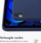 Accezz Tablet Hoes Geschikt voor iPad Air 4 (2020) /iPad Air 11 inch (2024) M2 / iPad Air 5 (2022) - Accezz Liquid Silicone Backcover met penhouder - Donkerblauw /Donkerblauw