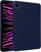 Accezz Tablet Hoes Geschikt voor iPad Pro 11 (2018) / iPad Pro 11 (2020) / iPad Pro 11 (2021) / iPad Pro 11 (2022) - Accezz Liquid Silicone Backcover met penhouder - Donkerblauw /Donkerblauw