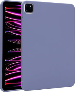 Accezz Tablet Hoes Geschikt voor iPad Pro 11 (2022) / iPad Pro 11 (2021) / iPad Pro 11 (2020) / iPad Pro 11 (2018) - Accezz Liquid Silicone Backcover met penhouder - Lila /Lila