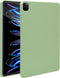 Accezz Tablet Hoes Geschikt voor iPad Pro 12.9 (2021) / iPad Pro 12.9 (2020) / iPad Pro 12.9 (2022) - Accezz Liquid Silicone Backcover met penhouder - Lichtgroen /Lichtgroen