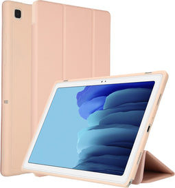 Accezz Tablet Hoes Geschikt voor Samsung Galaxy Tab A7 - Accezz Smart Silicone Bookcase - Rosé goud /Rosé Goud