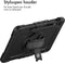 Accezz Tablet Hoes Geschikt voor Samsung Galaxy Tab S9 11.0 inch Plus / Tab S9 FE Plus / Tab S10 Plus - Accezz Rugged Backcover Shoulder Strap - Zwart /Zwart