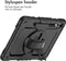 Accezz Tablet Hoes Geschikt voor Samsung Galaxy Tab S9 Plus - Accezz Rugged Backcover Shoulder Strap - Zwart