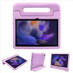 Accezz Tablet Hoes Kinderen Geschikt voor Samsung Galaxy Tab A8 (2021/2022) - Accezz Kidsproof Backcover met handvat b2b - Paars /Lila