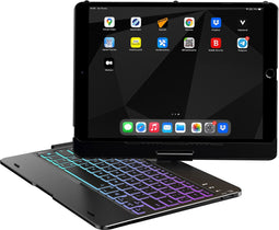 Accezz Tablet Hoes met Toetsenbord - Geschikt voor iPad Pro 10.5 (2017) / 9e generatie (2021) 10.2 inch / 8e generatie (2020) 10.2 inch / 7e generatie (2019) 10.2 inch - 360 Slim Keyboard Bookcase - Zwart